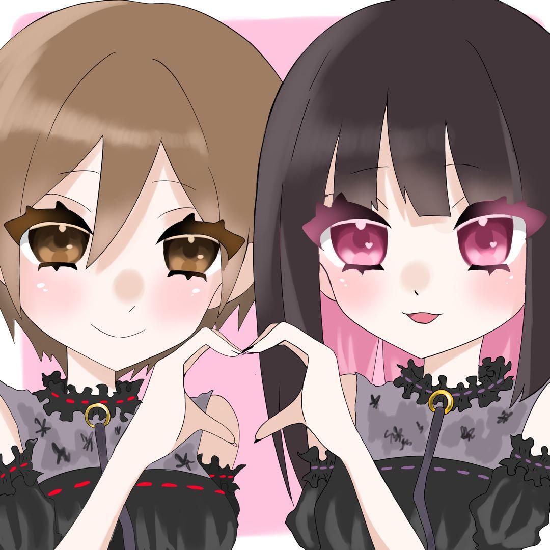 夢絵イラストオーダー色紙(構図指定あり) - メルカリ