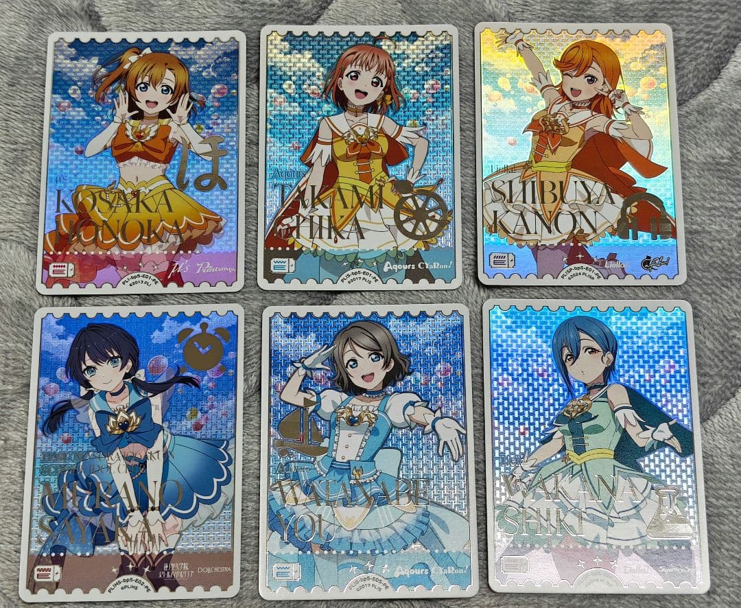 ラブカ PEまとめ売り 穂乃果、千歌、曜、かのん、四季、さやか 各1枚