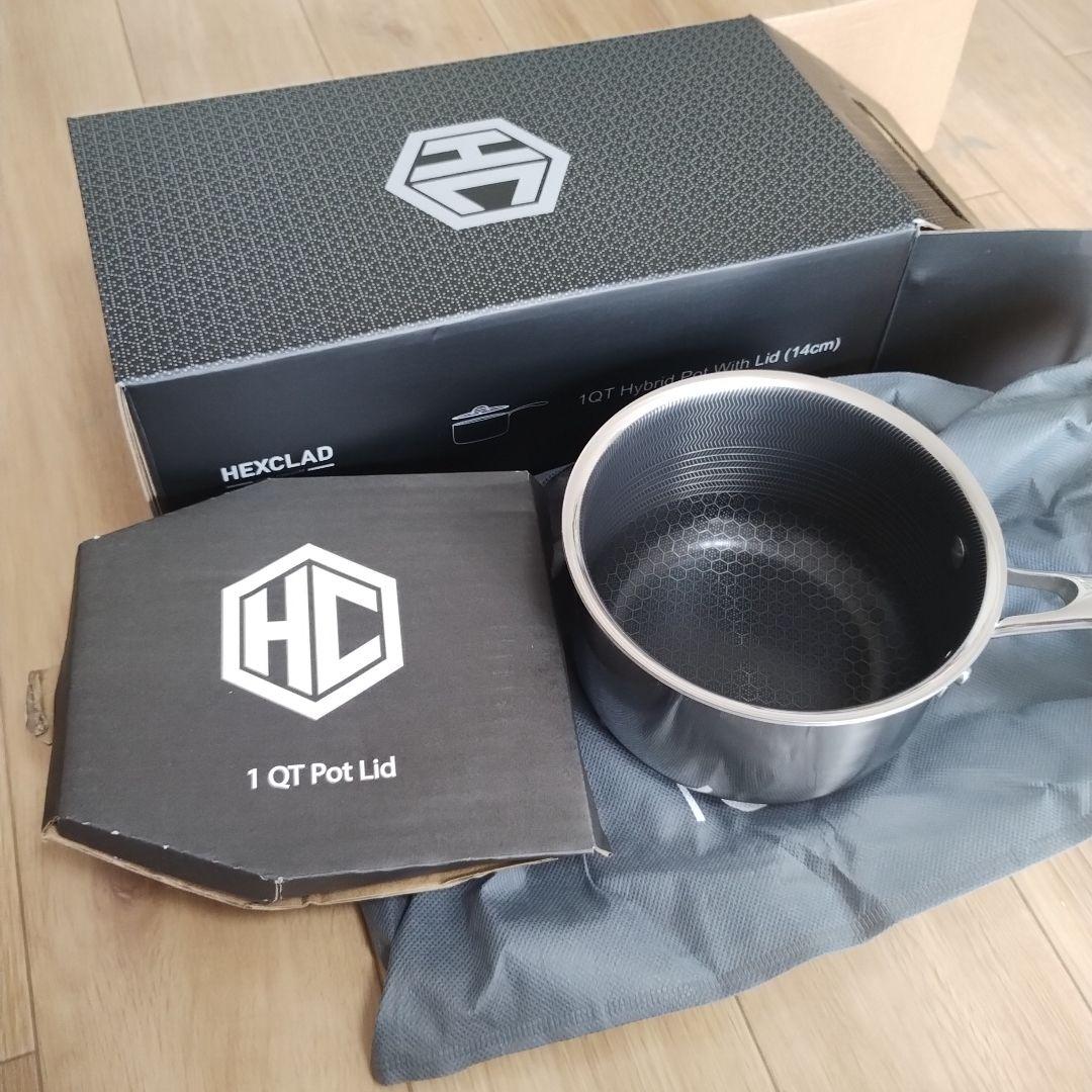HexClad ハイブリッド ノンスティック 片手鍋 14cm / 0.95L