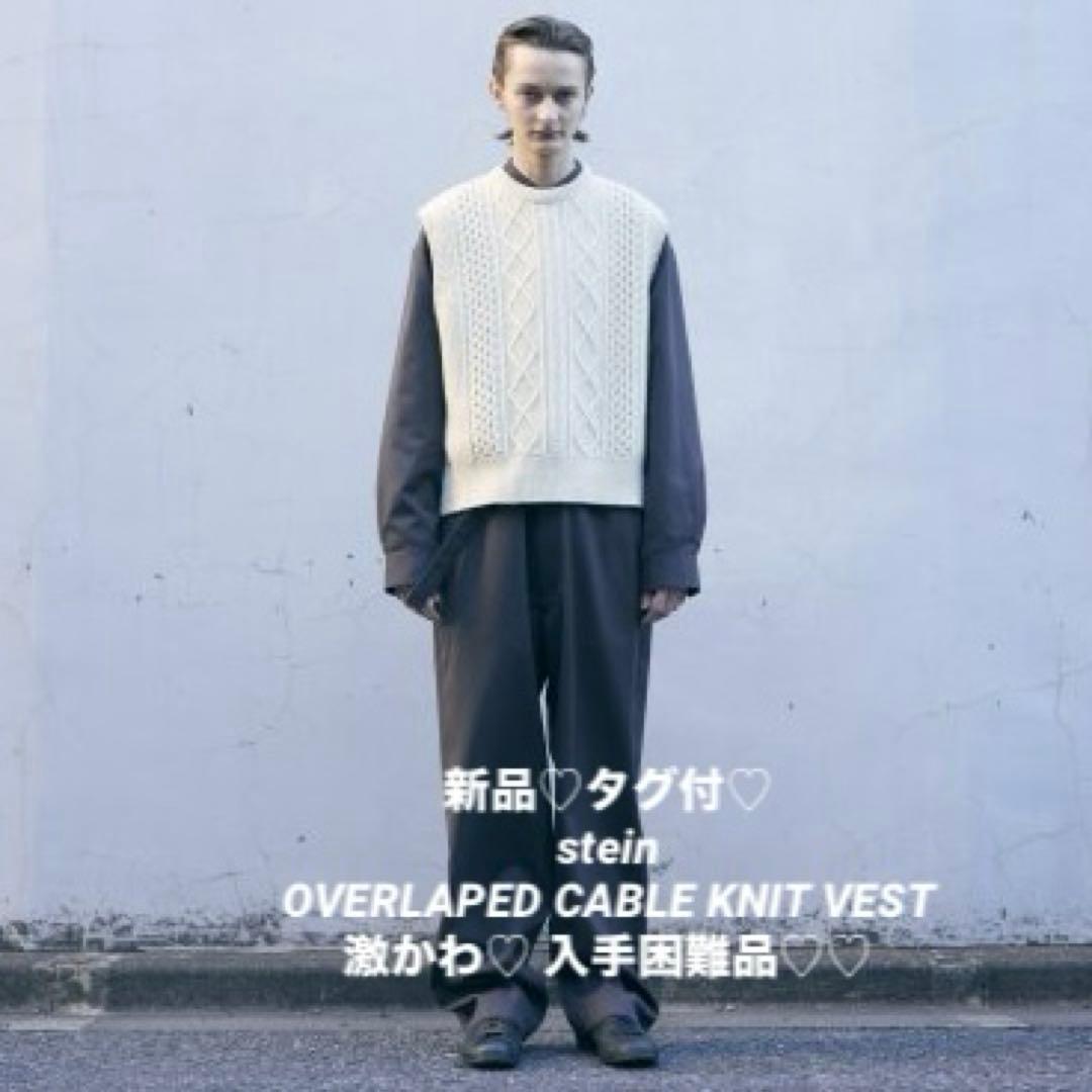 新品♡タグ付♡ stein OVERLAPED CABLE KNIT VEST Making the Grade Oversize Cable Knit Sweater Vest