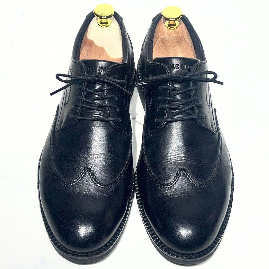 極美品☆コールハーン／フレックスグランド360 ウィングチップ 25.5cm 黒
