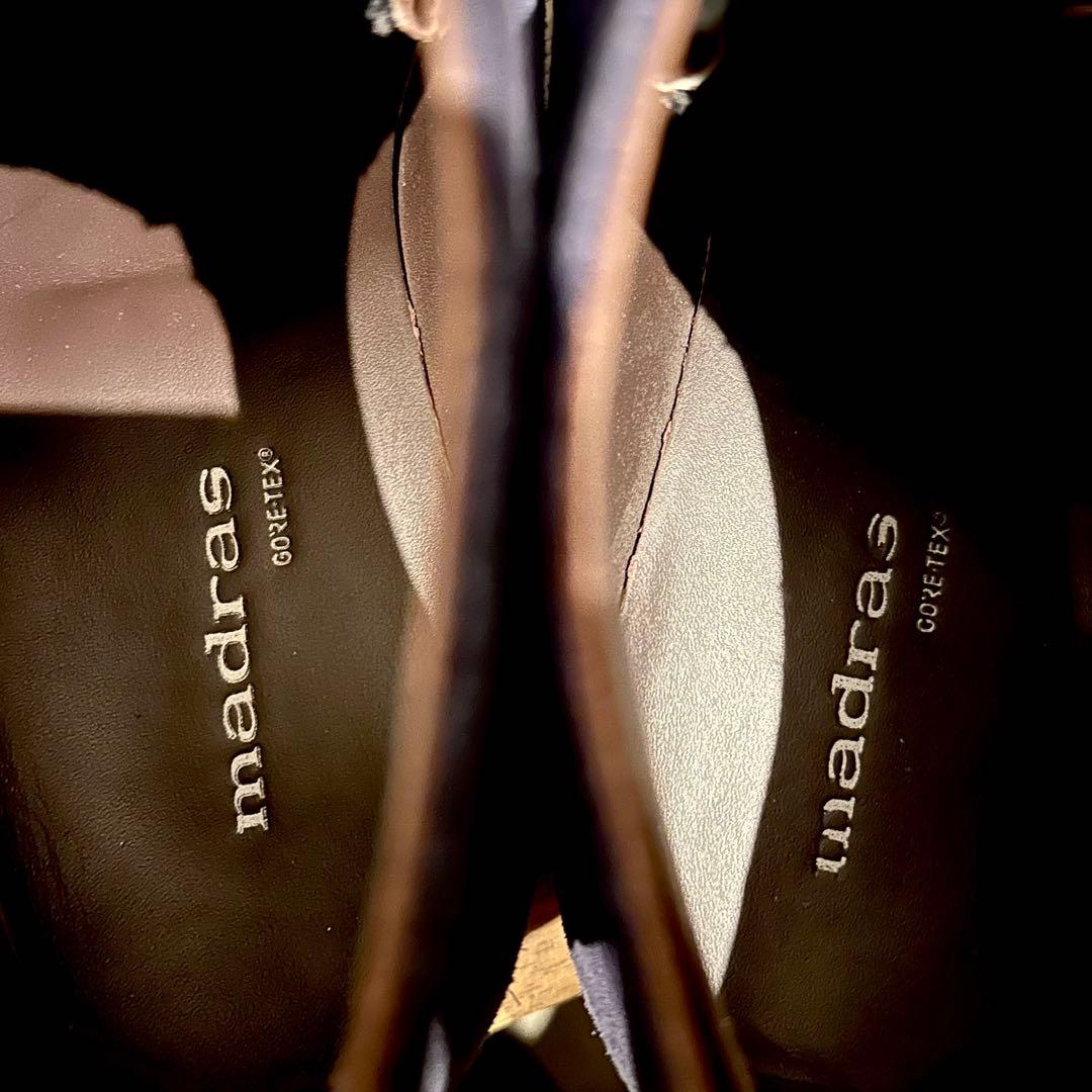 マドラス ゴアテックス チャッカブーツ 26.5cm 黒 紺 本革 M4505G