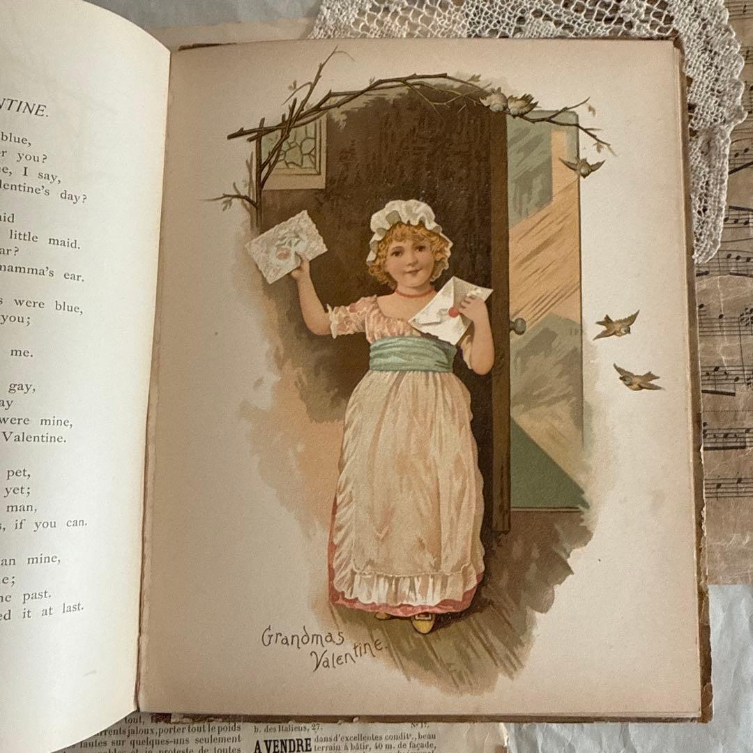 1890年アンティーク美しい挿絵の絵本アーネストニースター洋書ジャンク