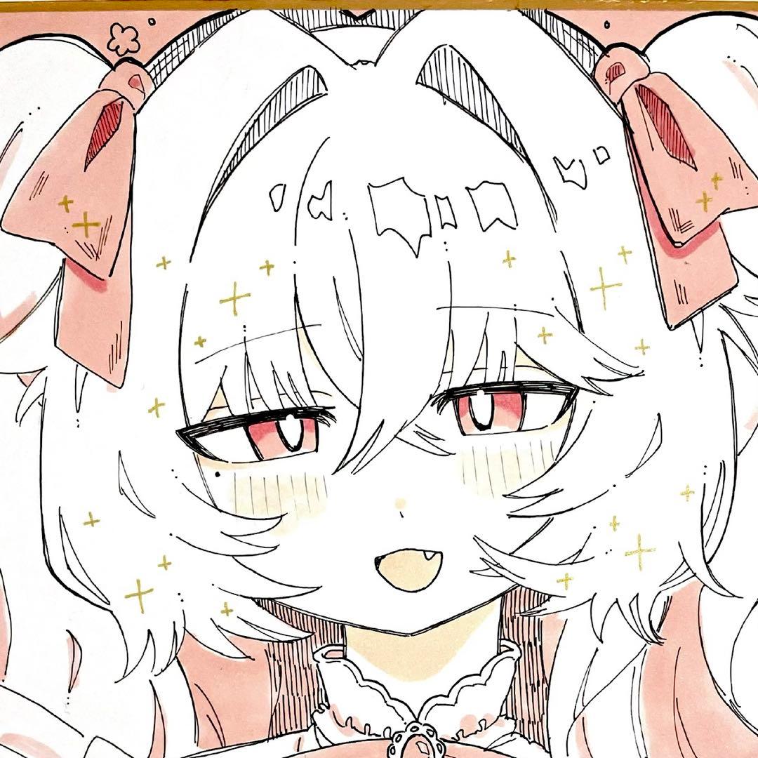 中色紙】 オリジナル手描きイラスト アナログ 男の子 - メルカリ