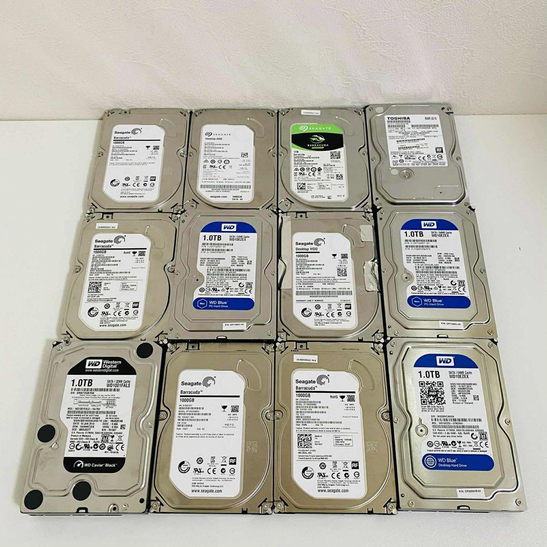 HDD 2TB, 1TB, 320G 3,5インチ 16個まとめ 確認済み