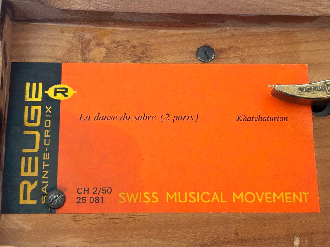 ⚠️動作確認未実施⚠️リュージュ REUGE 50弁2パート オルゴール ♪剣の
