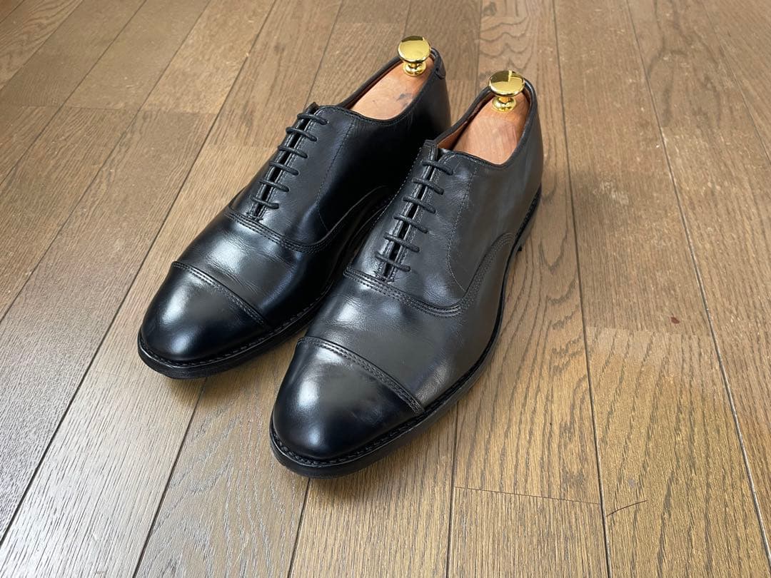 【美品】アレンエドモンズ パークアベニュー US6.5 EE 現行ロゴ アレン・エドモンズ パークアベニュー|Park Avenue BLACK ストレート