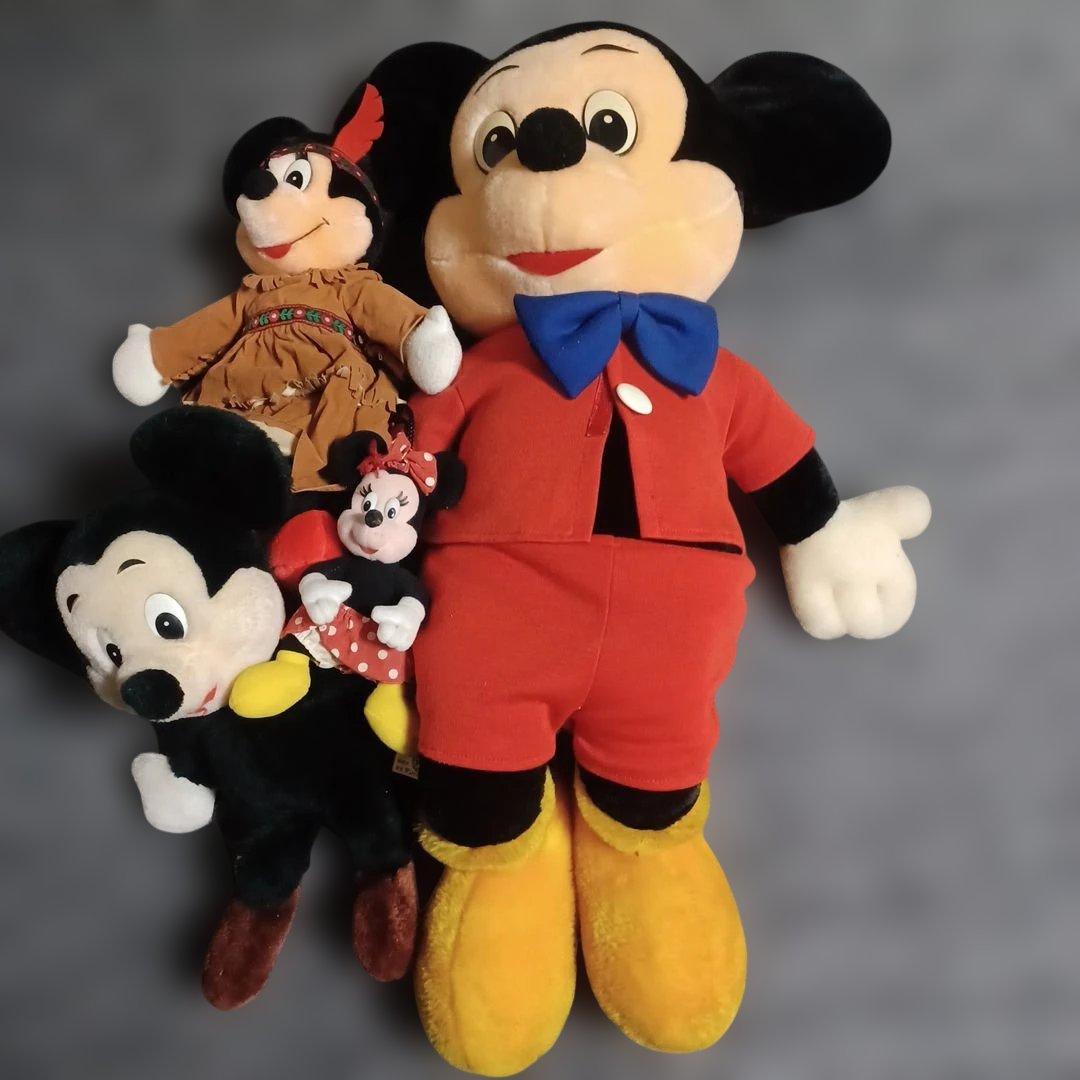 レトロ ディズニー ミッキー ミニー ぬいぐるみ 4体 Disney - メルカリ
