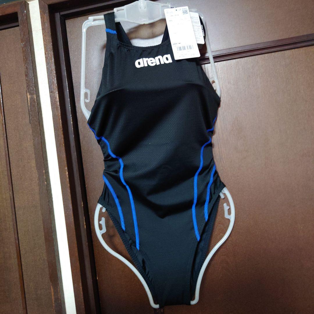 XOサイズ 新品未使用 arenaスポーツ用水着 黒/青 ハイカット レディース アリーナ（arena） 競泳水着 レディース FINA承認 XOサイズ ARN1021W