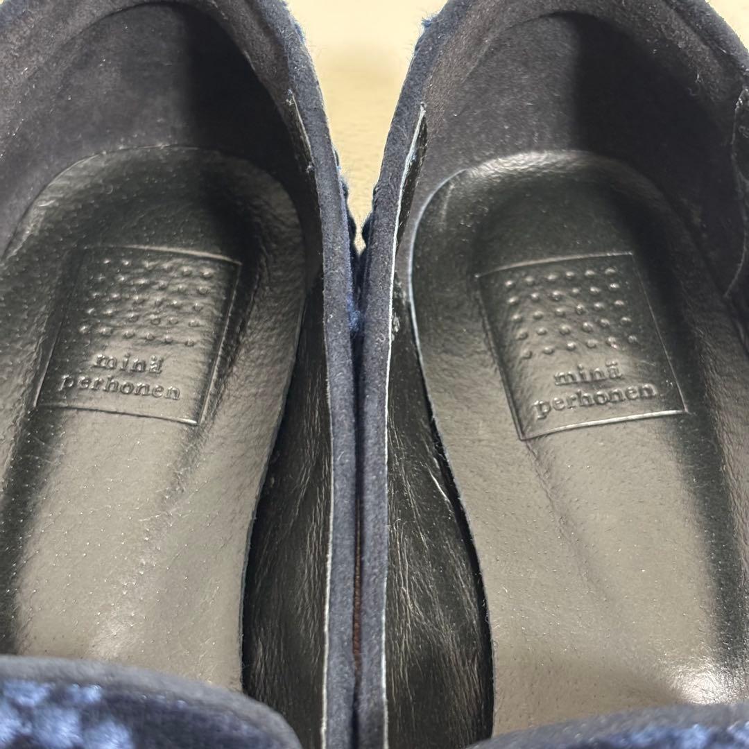 美品✨ミナペルホネン タンバリン ベルベッド フラット シューズ 37