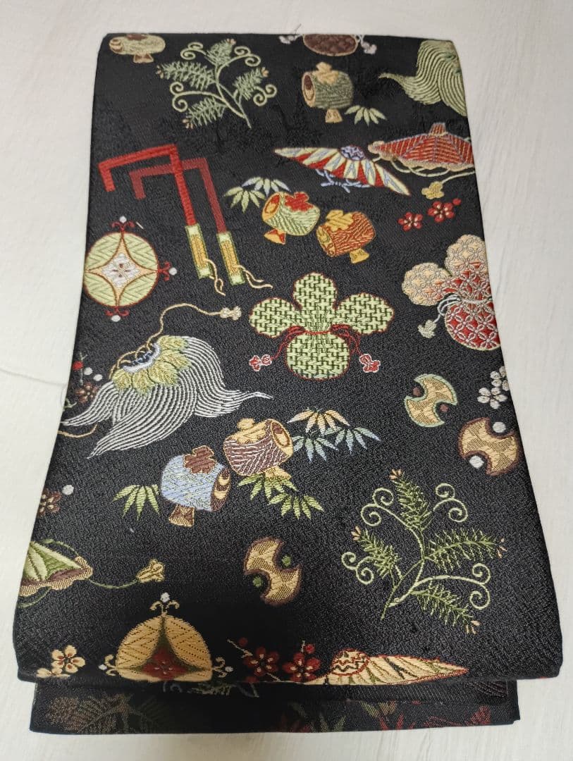 半幅帯　宝尽くし　 伝統工芸士　新井寛謹製 半幅帯 宝尽くし 伝統工芸士 新井寛謹製 - メルカリ