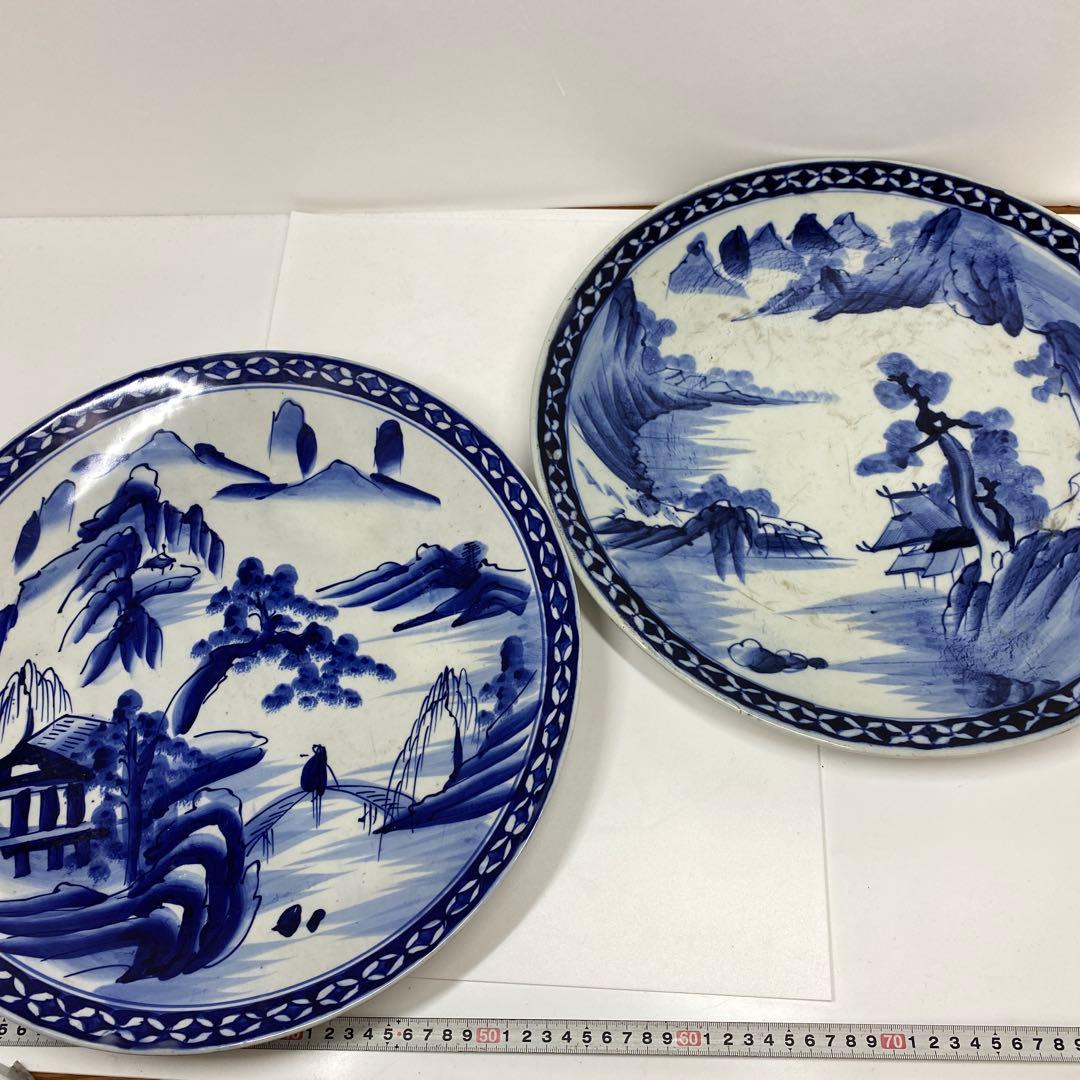 古伊万里 染錦 染付大皿4枚 美人画木箱付 タニコ 東さ7-0626⑥ - メルカリ