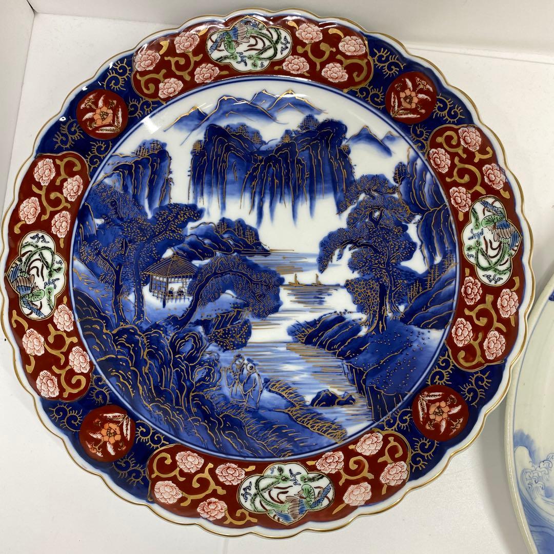 古伊万里 染錦 染付大皿4枚 美人画木箱付 タニコ 東さ7-0626⑥ - メルカリ