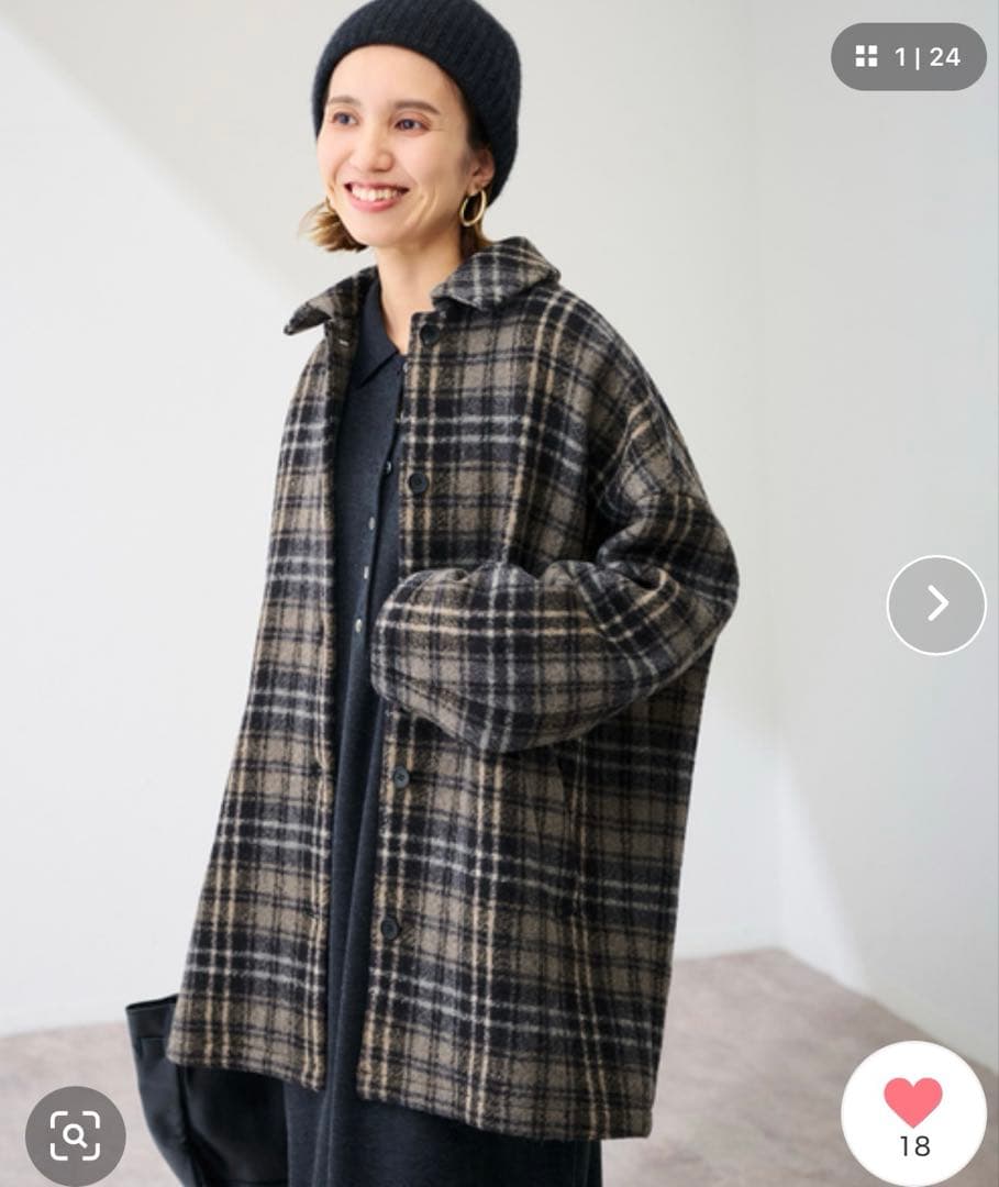 FRAMEWORK PRIMAチェックコート 36 - メルカリ