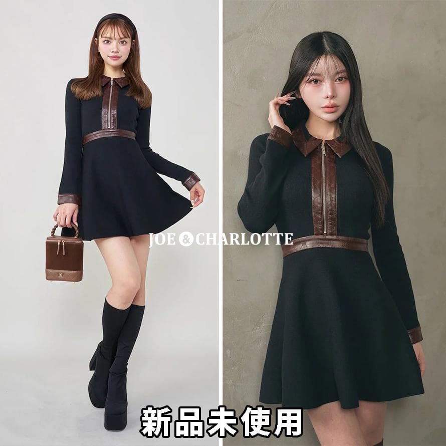 ダーリッチ darich ロゴレザーフレアミニワンピース BLK ブラック FL ロゴレザーフレアミニワンピース – Darich (ダーリッチ)