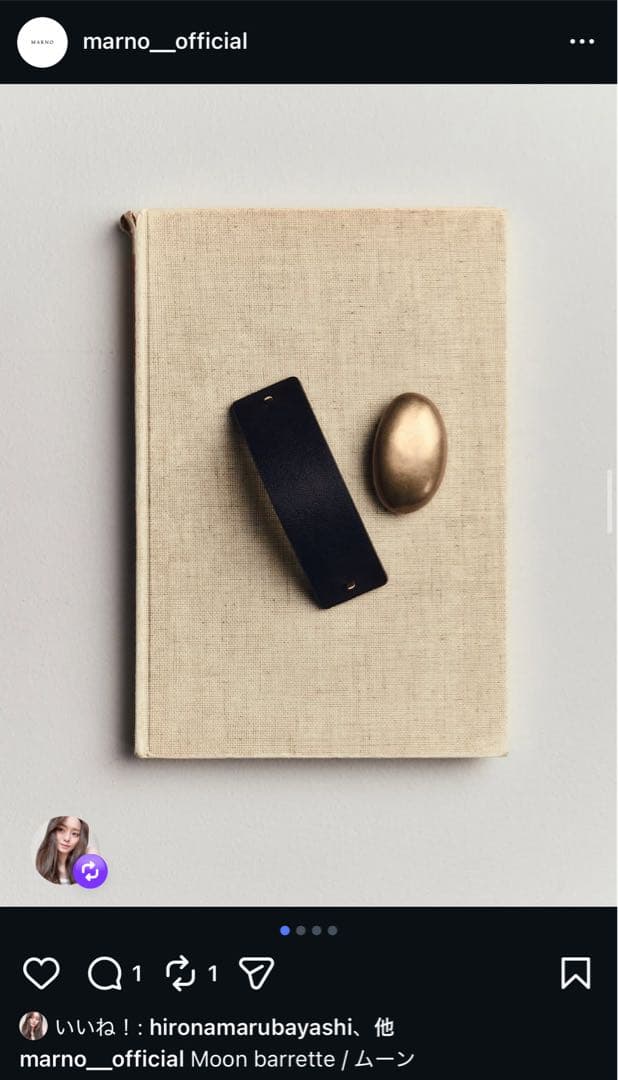 Marno Moon barrette マーノムーンバレッタ 丸林広奈 - メルカリ
