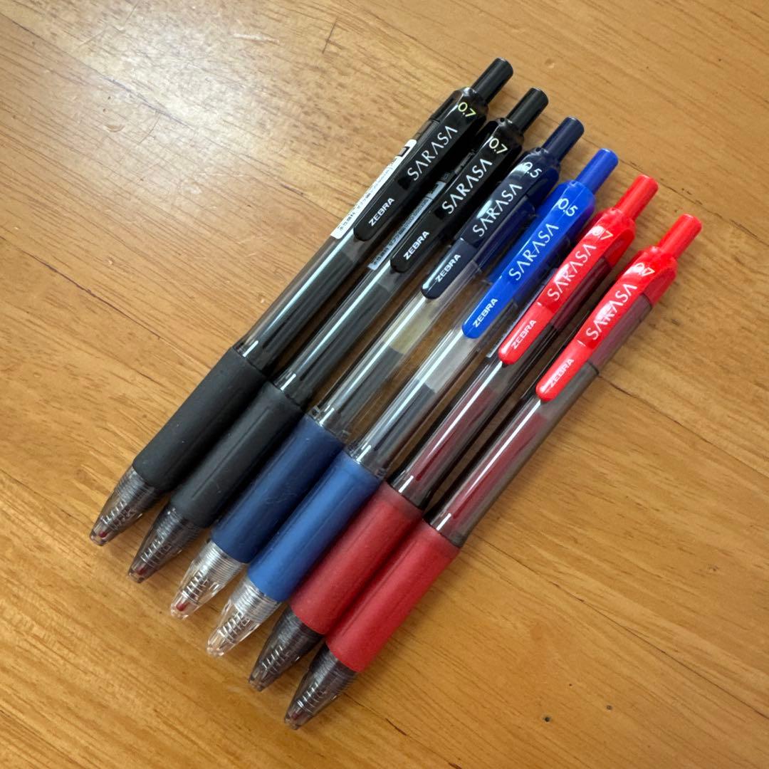 廃盤 ゼブラ SARASA サラサ 旧型 ボールペン 6本セット ペン回し