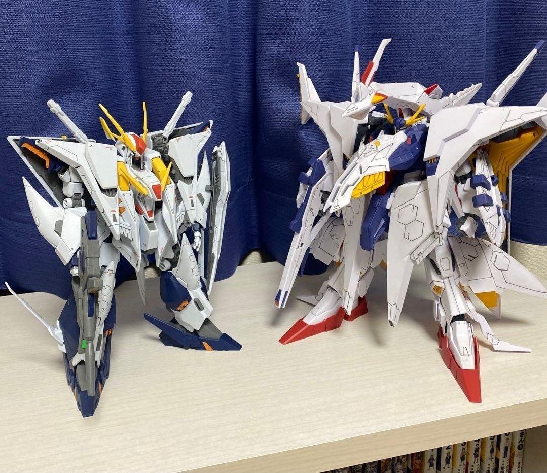 閃光のハサウェイ　クスィーガンダム　ペーネロペー　墨入れ　完成品　2体セット 閃光のハサウェイ クスィーガンダム ペーネロペー 墨入れ 完成品 2体