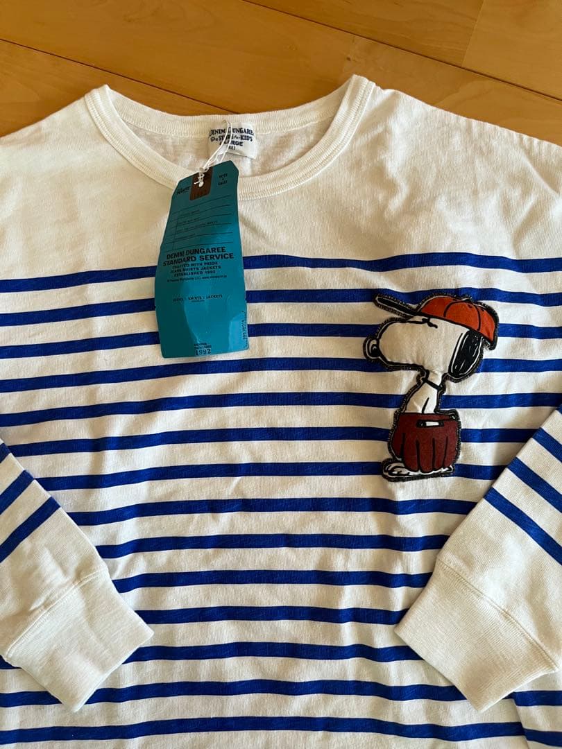 デニム＆ダンガリー　新品タグ付　スヌーピー 長袖　ボーダーTシャツ 02 DENIM DUNGAREE（デニムアンドダンガリー） セール 「40%OFF」 長袖T