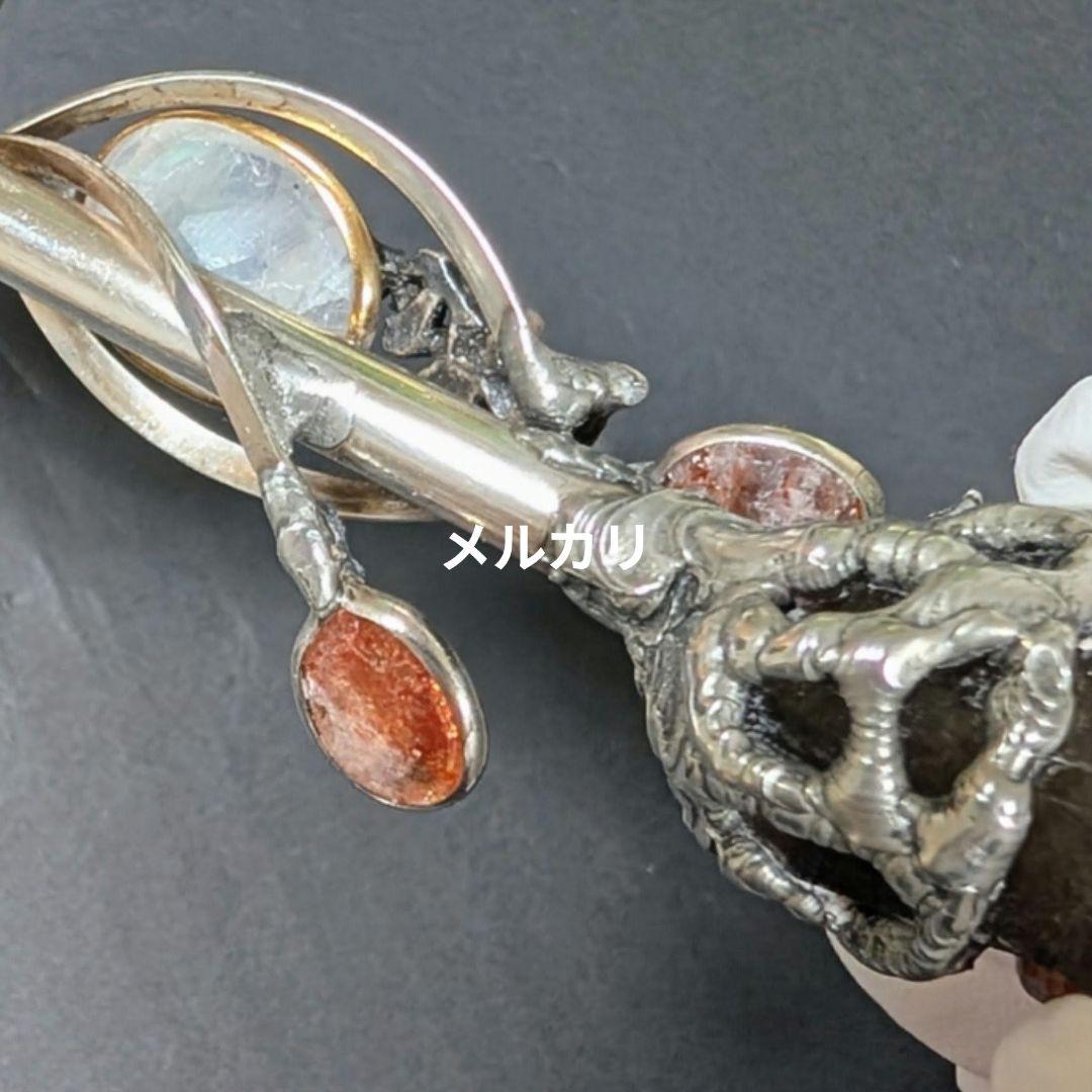 レア石使用！ スモーキークォーツ ウィズガーネット＆オレンジルチル