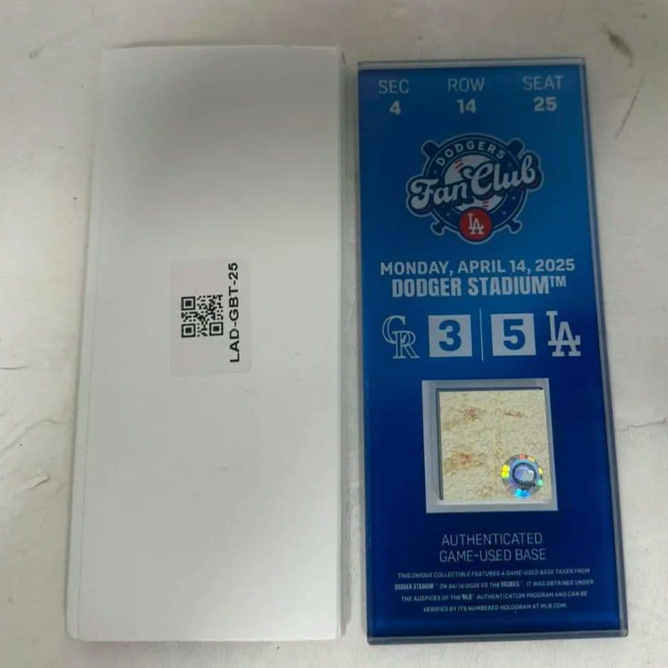 ドジャースファンクラブ MVP会員限定 チケット 試合実使用ベース
