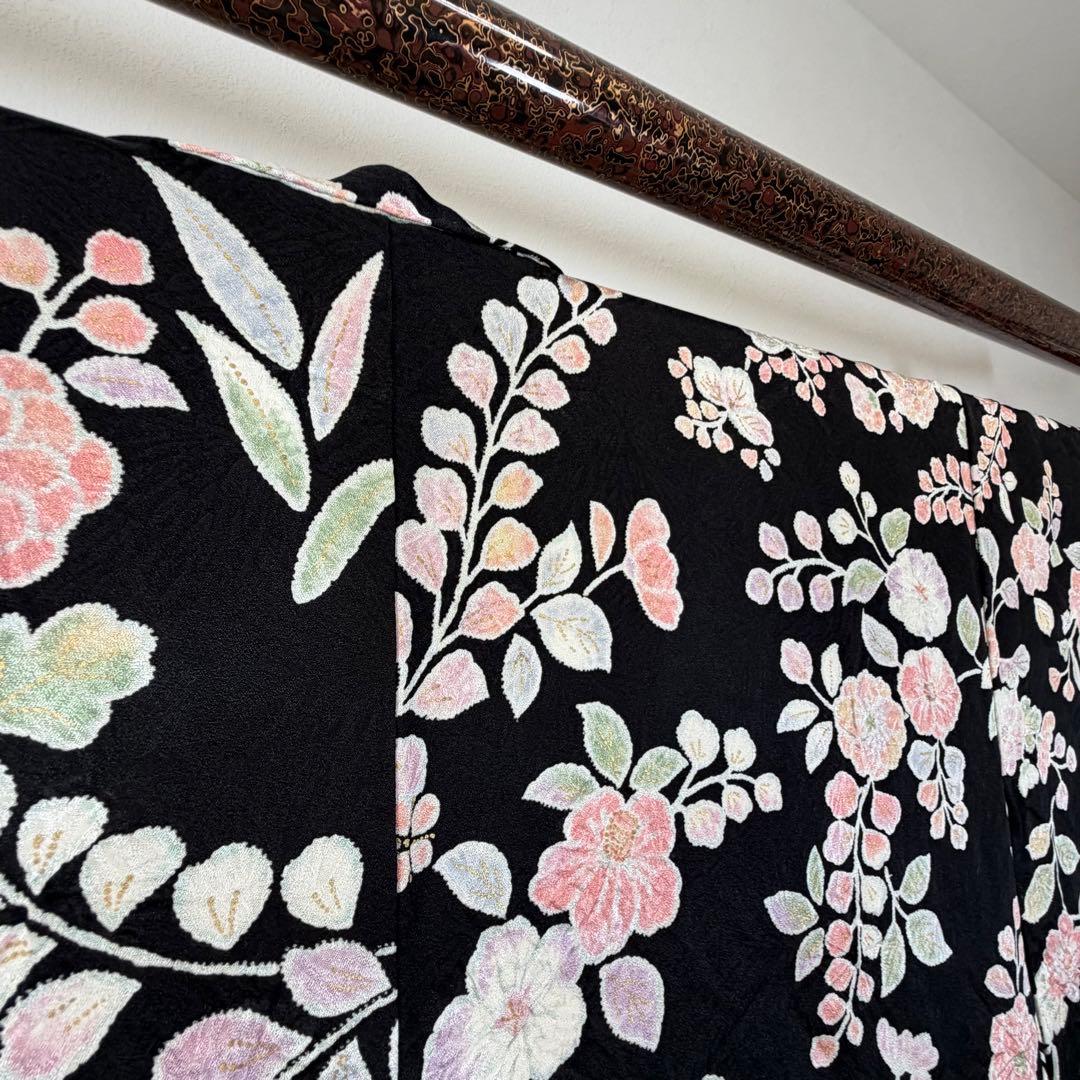 超美品 正絹 小紋 和装 着物 袷 168裄66 三越 辻ヶ花 トール