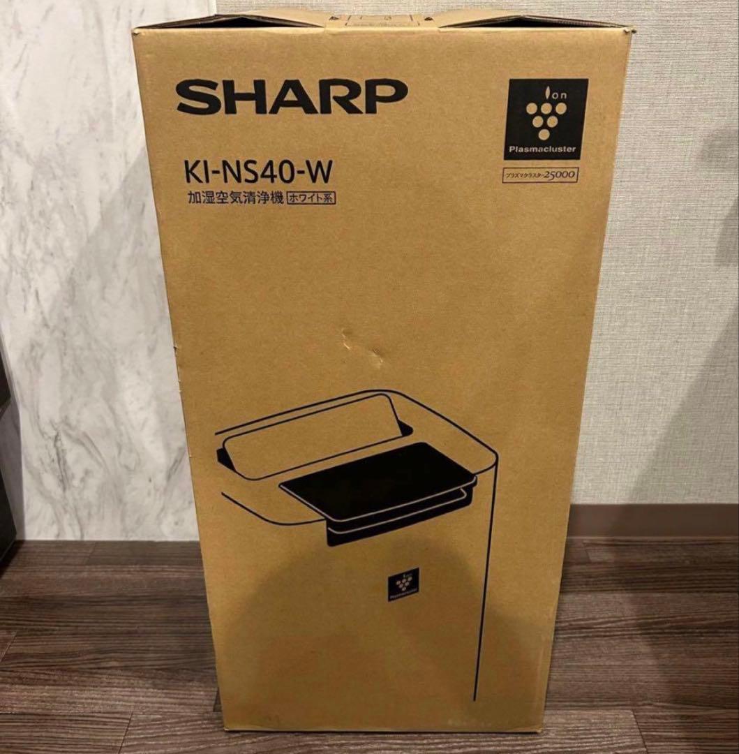 シャープ 加湿空気清浄機 KI-NS40-W KI-JS40-W 加湿空気清浄機 ホワイト系 [適用畳数：18畳 /最大適用畳数