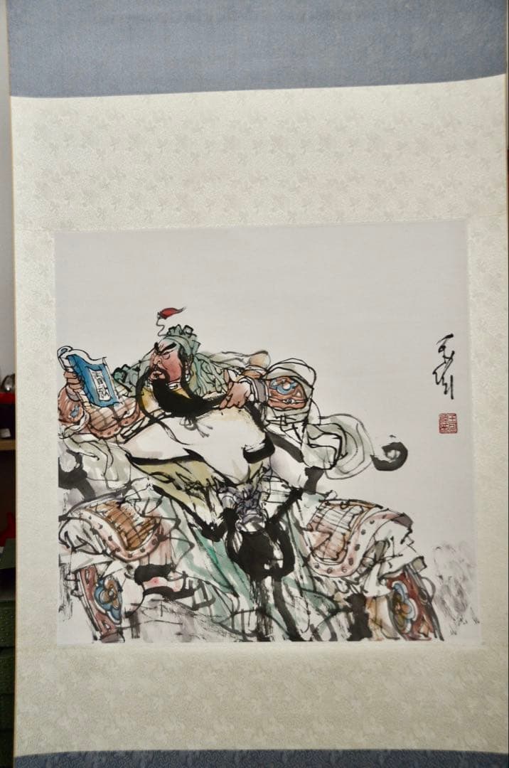 飒露紫 関羽の愛馬、戦馬、三国志の歴史、中国の著名な画家による水墨画