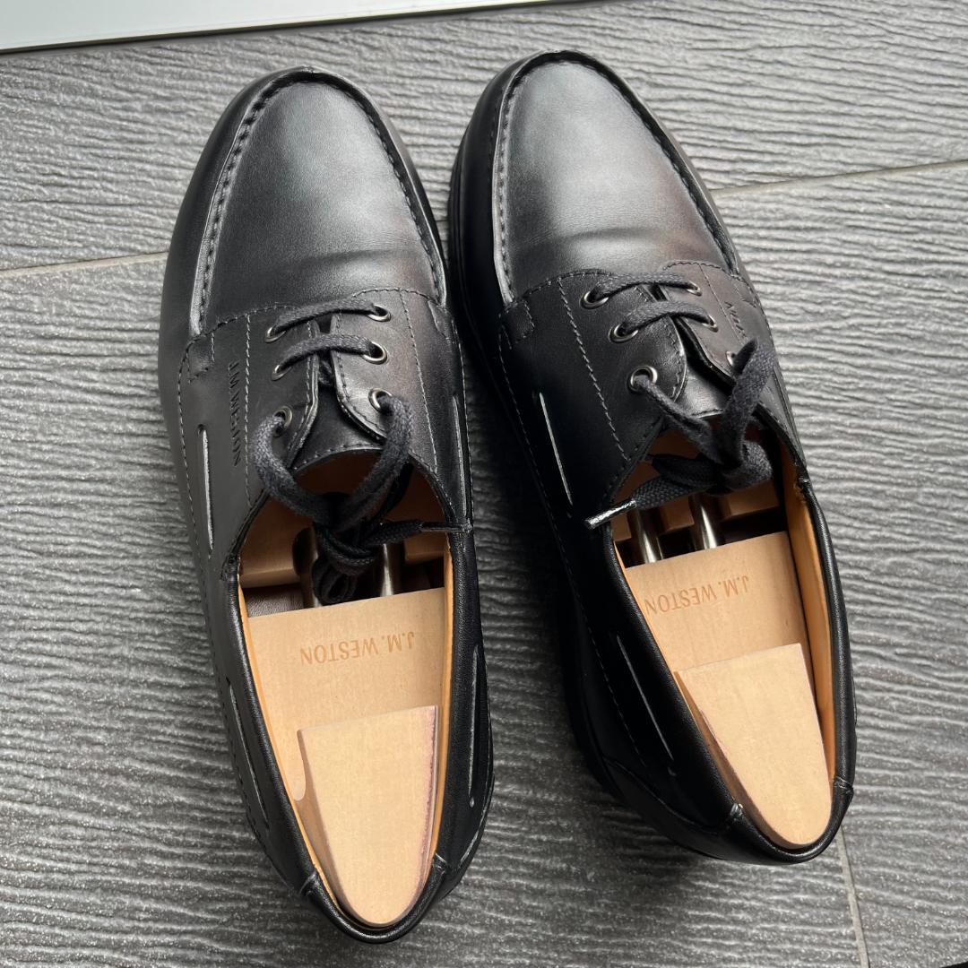 JM Weston #690 ヨット ブラック ソフトカーフ 6/D J.M. WESTON（ジェイエムウエストン） レザーシューズ Yachting derby