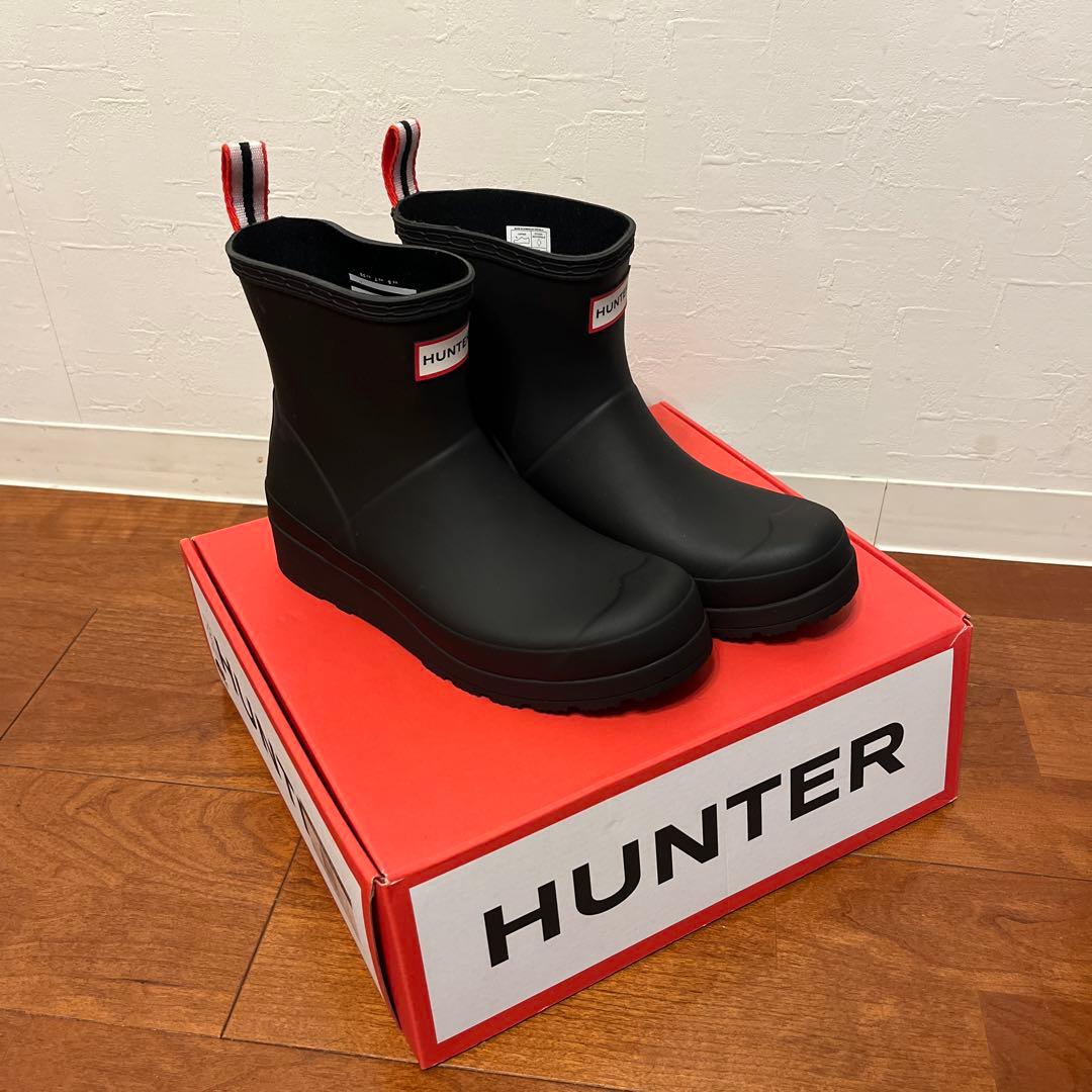 りつ！！HUNTER長靴38サイズ　24cm HUNTER ハンター レースアップレインブーツ グリーン ラバーブーツ