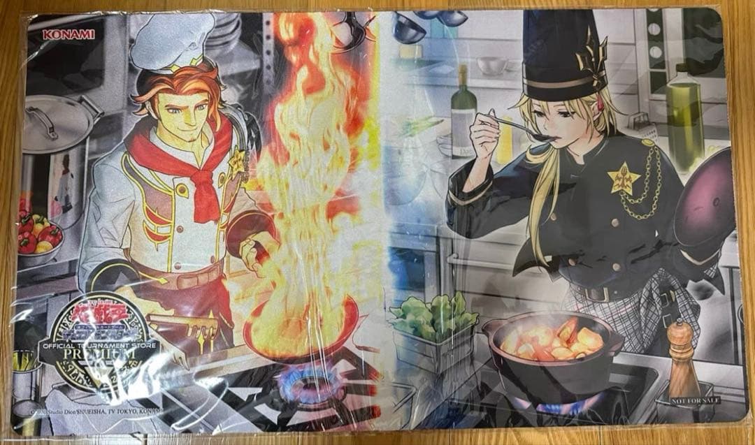 海外限定 遊戯王 ヌーベルズ プレイマット 新品未開封 魚料理 肉料理
