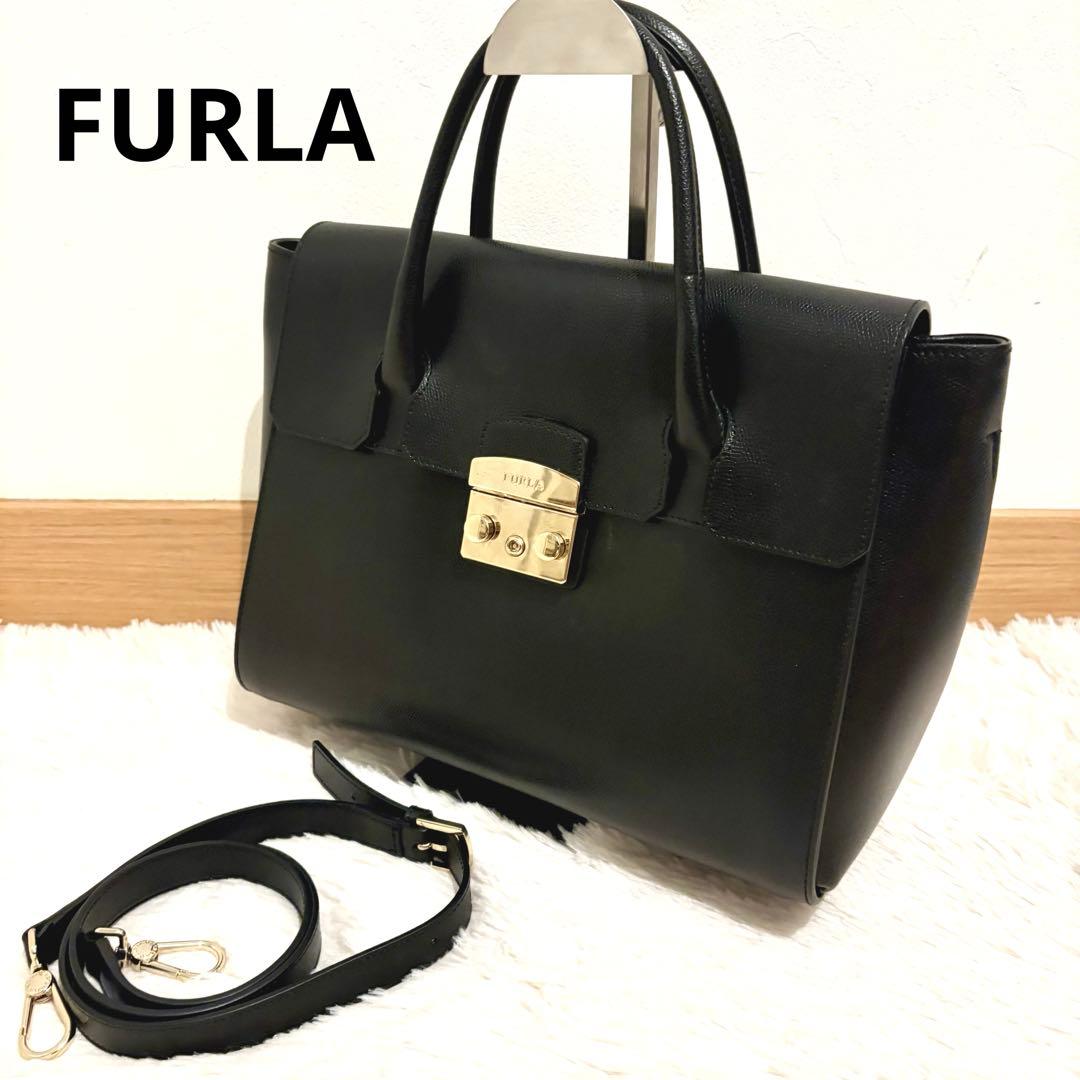 新品未使用級✨フルラ 2WAY メトロポリス サッチェルバック ショルダー