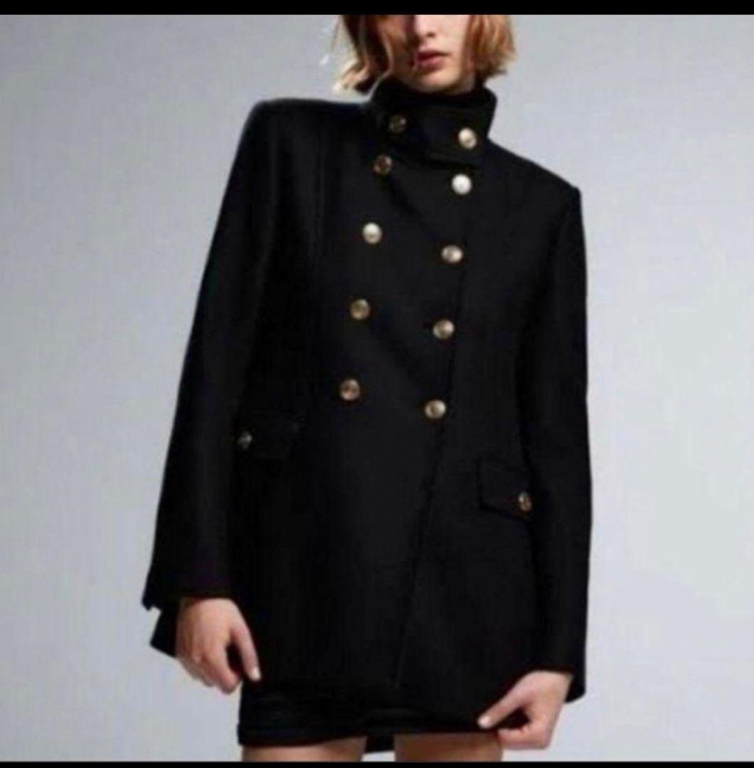 極美品✨ZARA×MANTECO ナポレオンコート 金ボタン ダブル Sサイズ