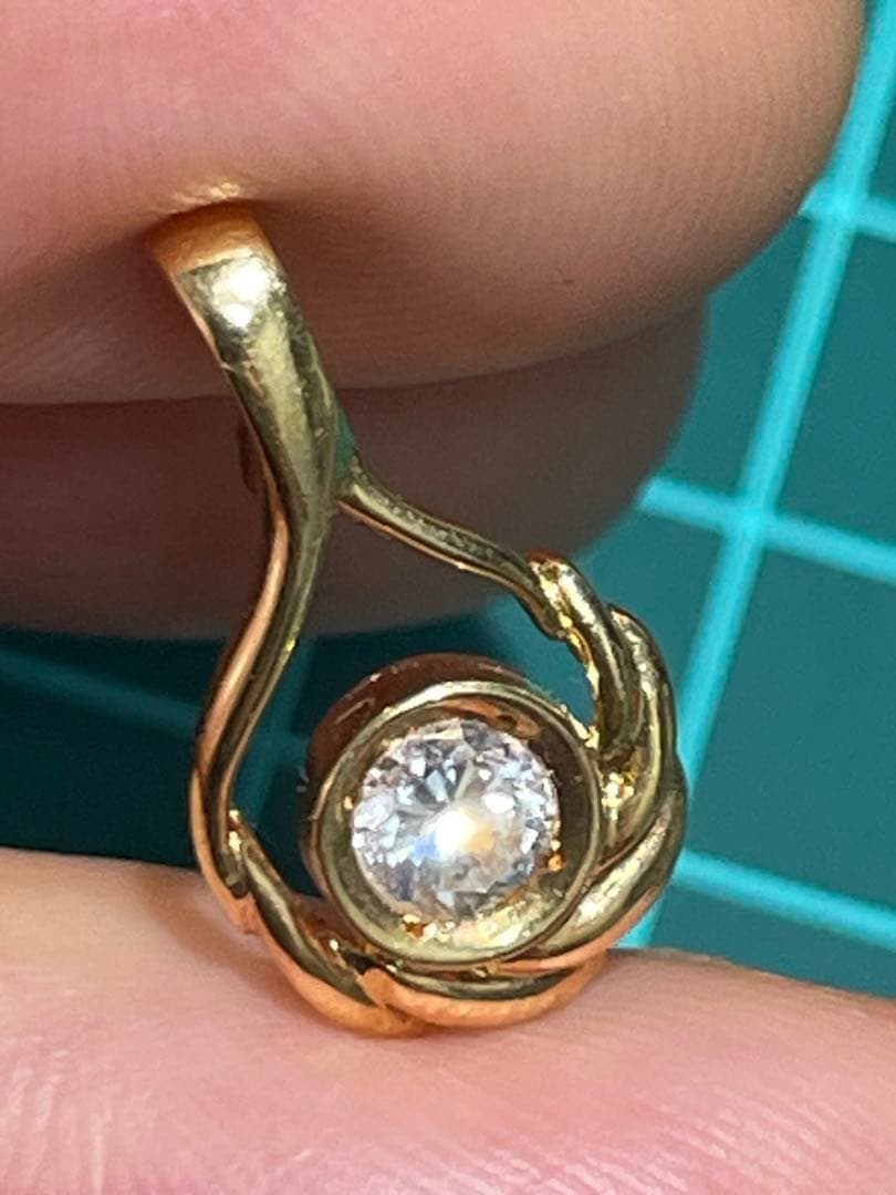 18k，ダイヤモンド0.25ct，ペンダントトップ、1.4g
