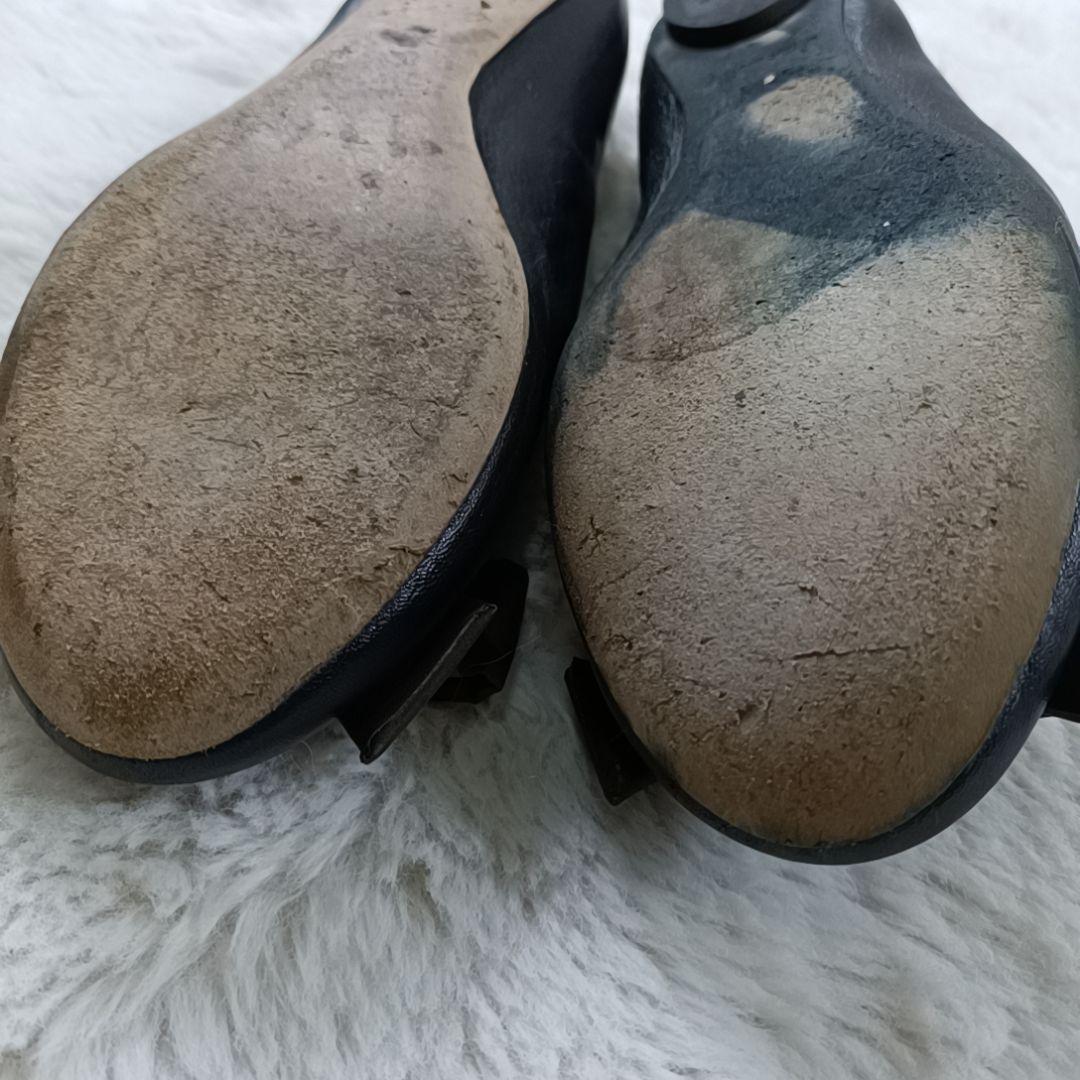 希少✨ルイヴィトン フラットシューズ モノグラム リボン ブラック 23.5cm