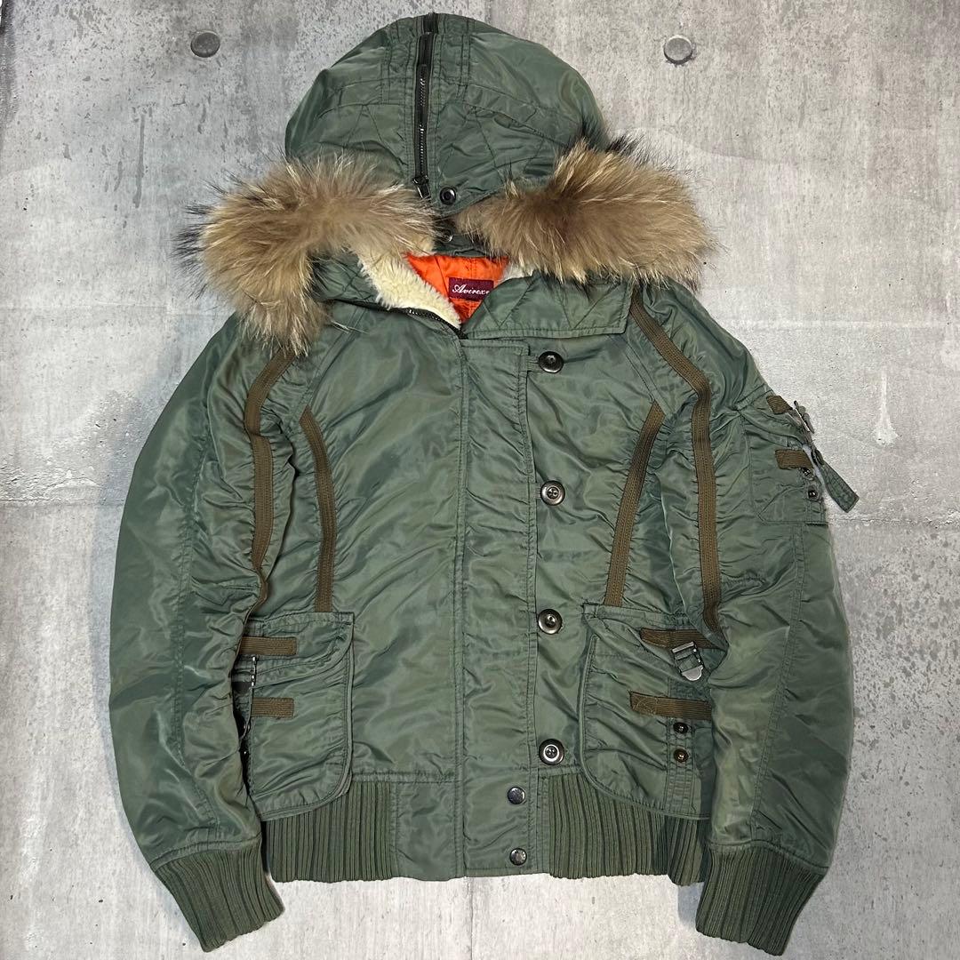 00s archive avirex n-2b fur jacket y2k - メルカリ
