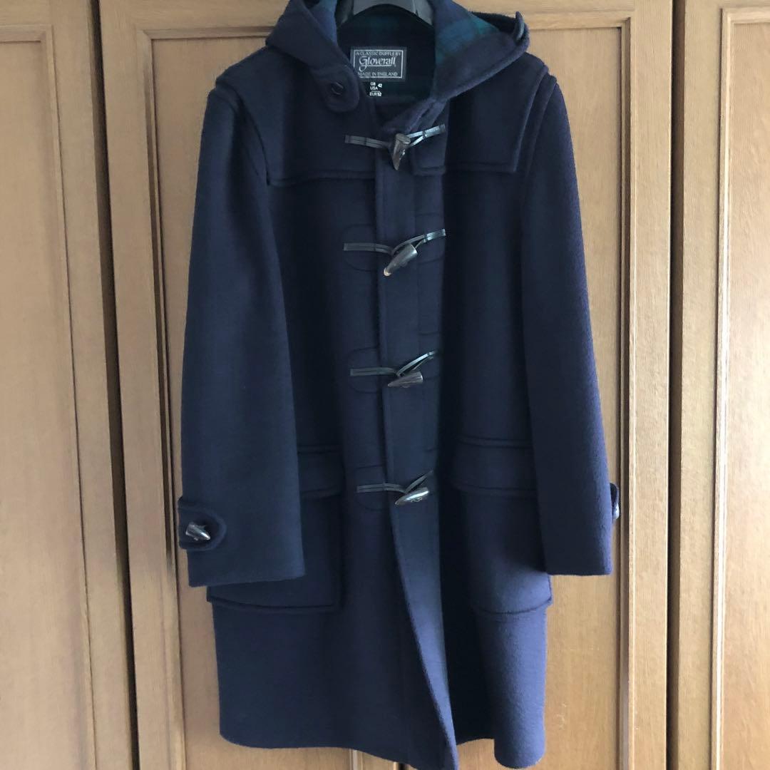 グローバーオールモリスダッフルコートネイビーブラックウォッチ