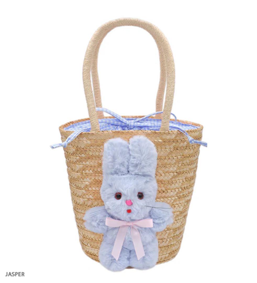 バッグ Katie FLUFFY BUNNY basket(blue) FLUFFY BUNNY basket – Katie Tokyo