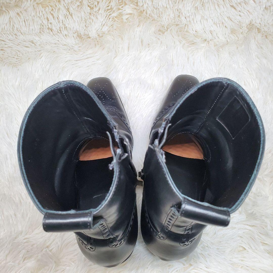 【美品】イヴサンローラン　ジョニーブーツ　サイドジップ　黒　レザー　26.5cm