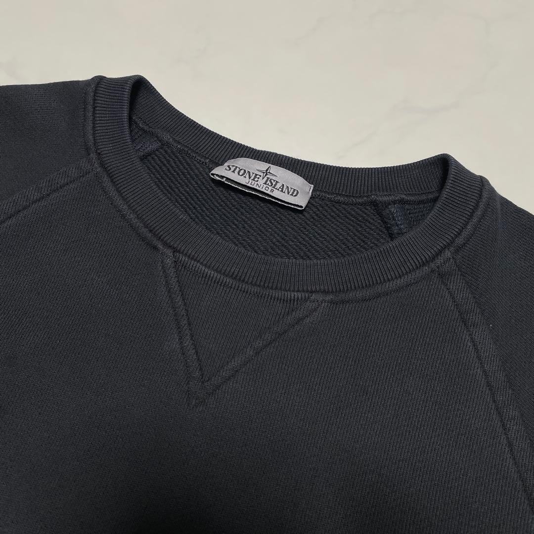 STONE ISLAND コットン クルーネック トレーナー ブラック Sサイズ