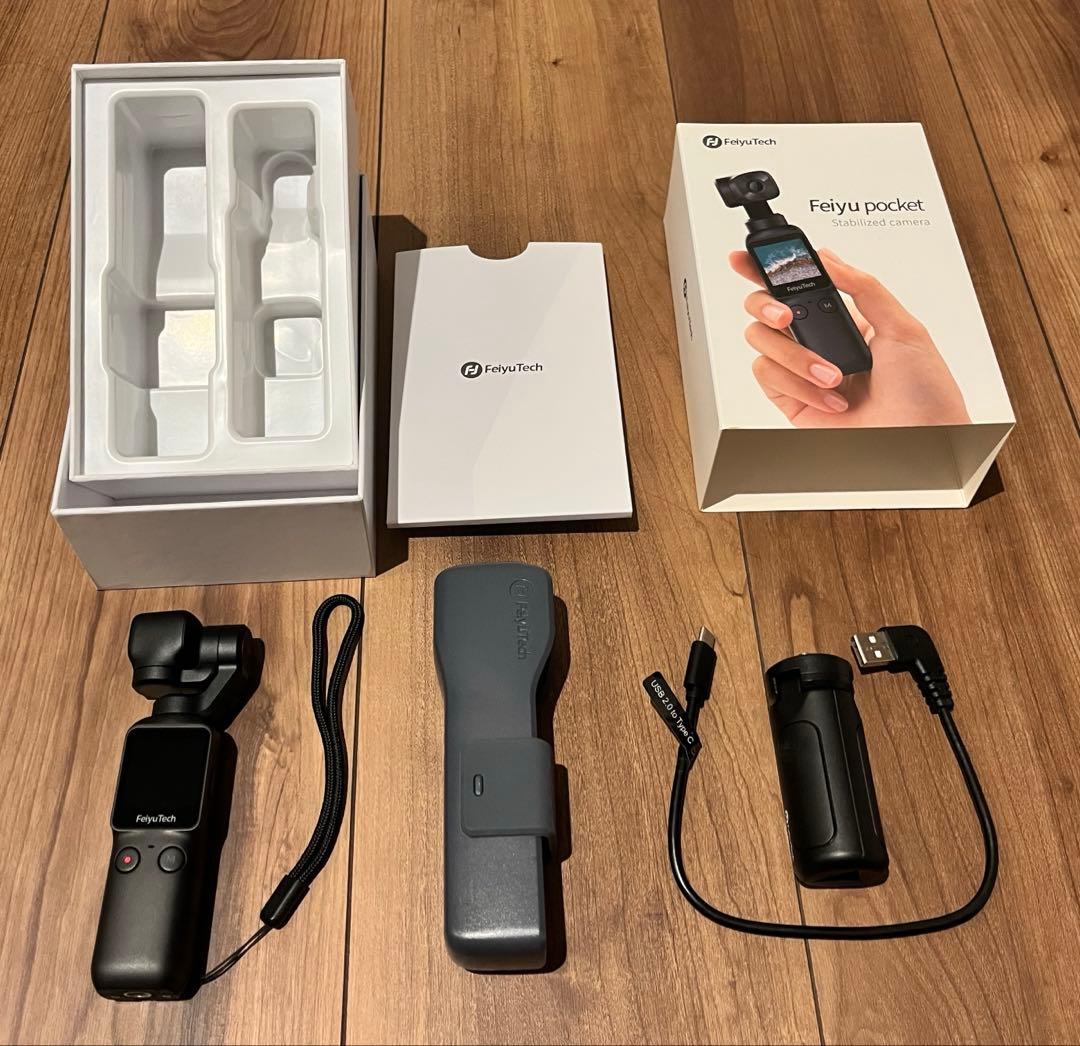 Feiyu pocket ジンバルカメラ 4K撮影 広角レンズ スマホ連動 Feiyu Techの超小型カメラ付きジンバル 「Feiyu pocket（フェイユー