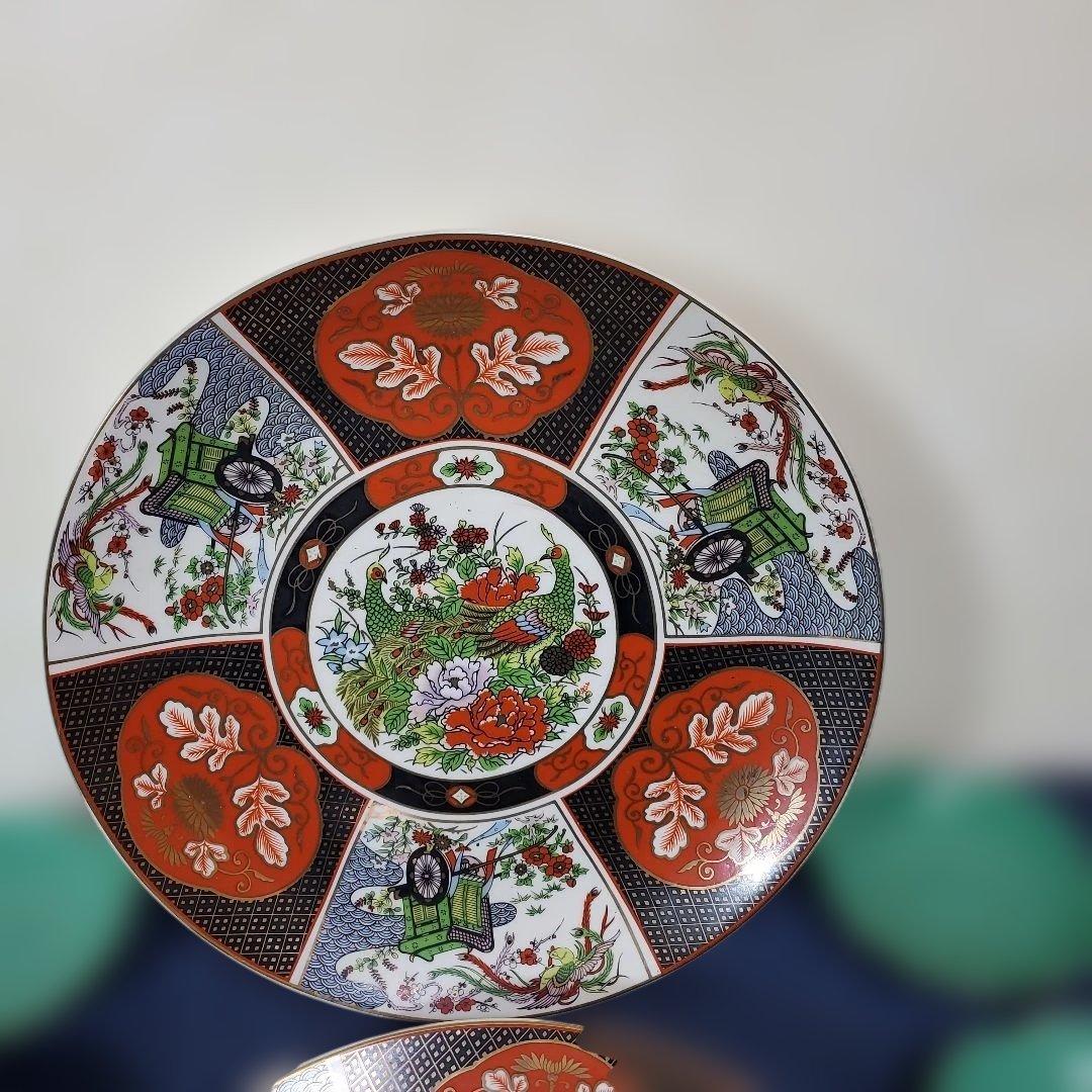 h435☆中国骨董大皿2枚☆香蘭社☆緑色小皿の10枚セット☆ - メルカリ