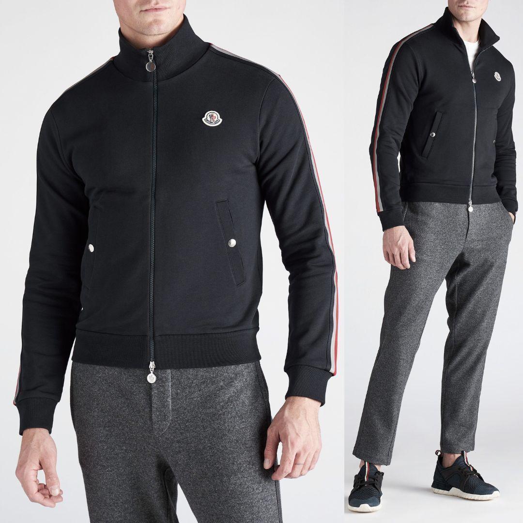 新品未使用☆MONCLER Strippedtricolor ジャージ S 黒色 - メルカリ