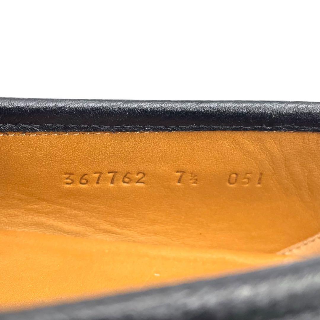 《未使用品》GUCCI グッチ ホースビット ビットローファー 黒系 7 1/2