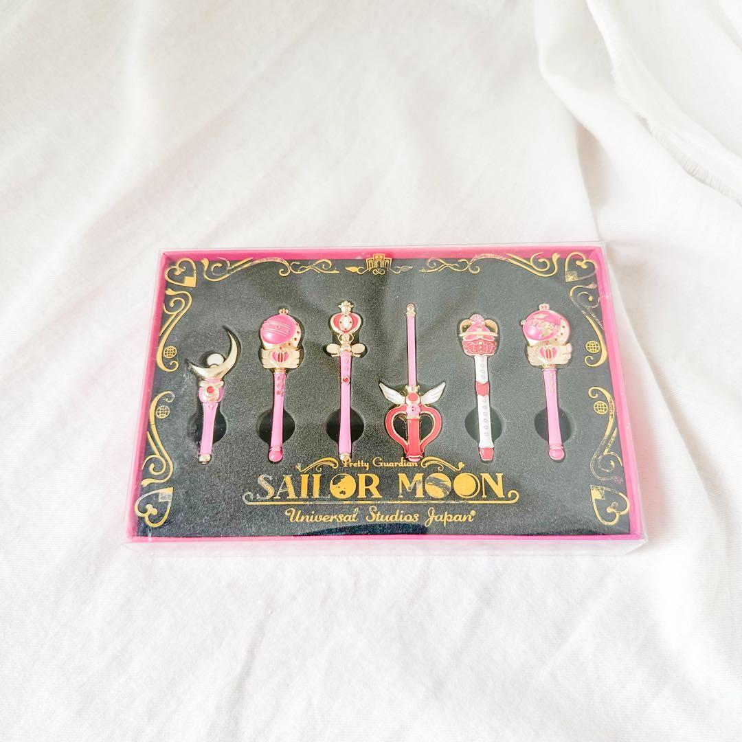 セーラームーン ムーンスティック ピンバッジ 6点セット USJ 25周年