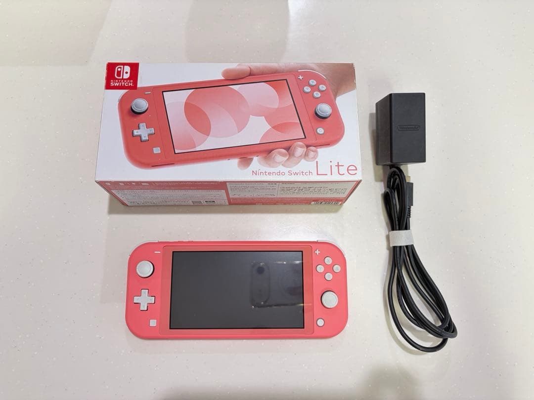 Nintendo Switch Lite ピンク 本体 充電器付き - メルカリ