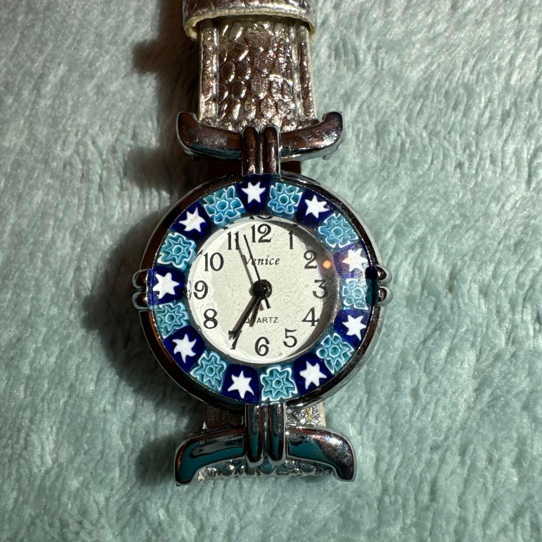 美品】: ベネチアングラス: ムラーノ製時計(女性) - メルカリ