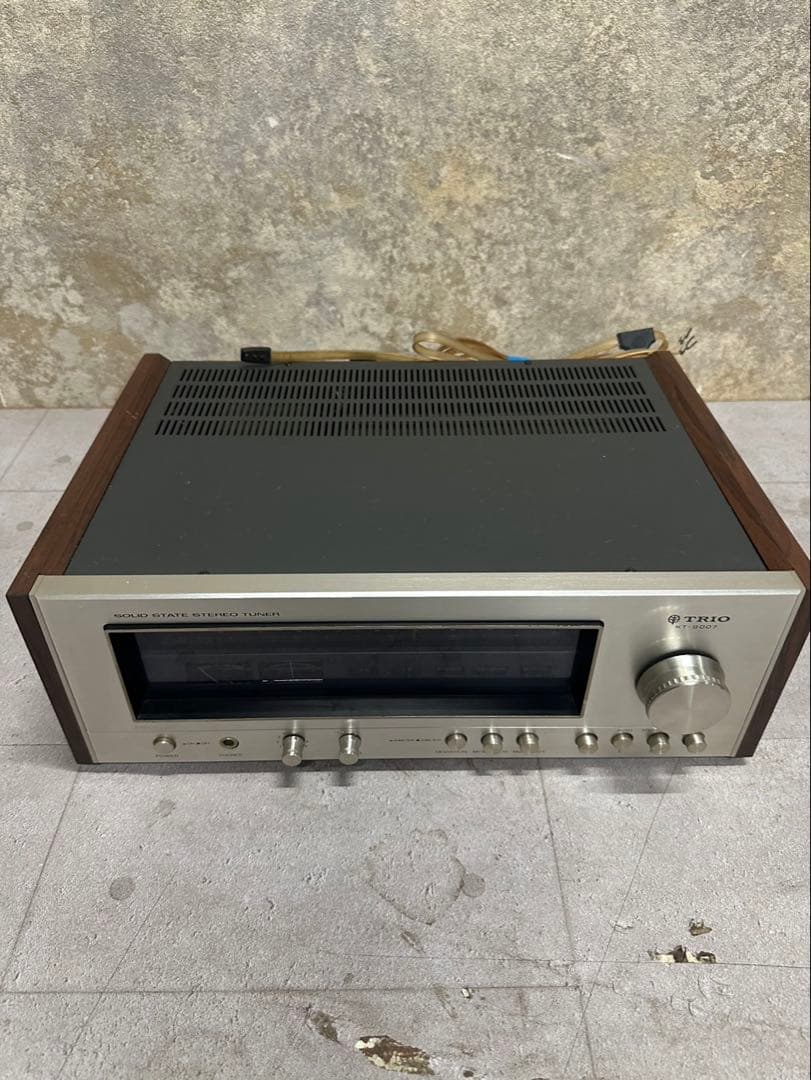 TRIO KT-9007 AM/FMステレオチューナー 木枠ビンテージ 取説付き TRIO KT-9007】トリオの当時最上位モデルにあたるFM/AMチューナー