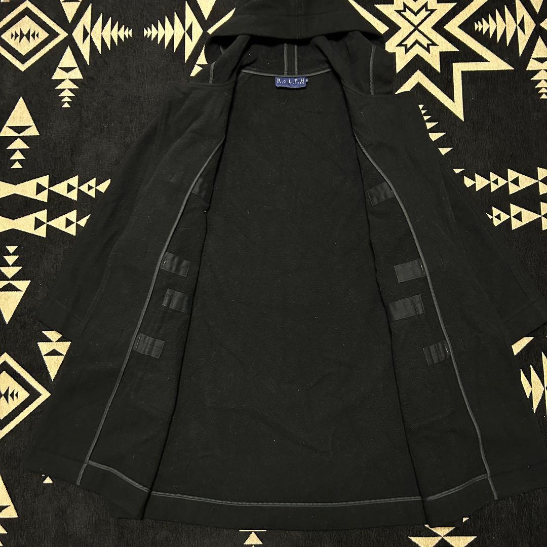 90s ラルフローレン ダッフルコート ブラック 大文字タグ - メルカリ