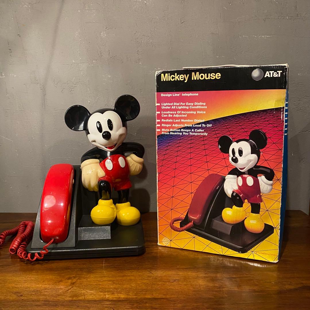 90s AT&T ミッキーマウス 電話機 ヴィンテージ コレクション 置物 Vintage Classic 1990 AT&T 15” Tall Disney Mickey Mouse Push Button